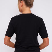 Black Logo Short Sleeve Round Neck T-Shirt