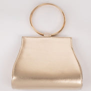 Gold Diamante Clutch Bag with Top Handles