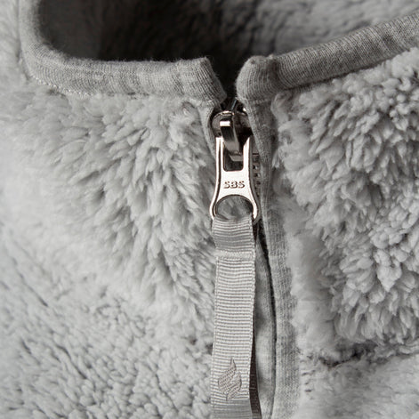 Ladies Thermal Soft Teddy Bear Fleece 1/4 Zip Hoodie Top for Winter