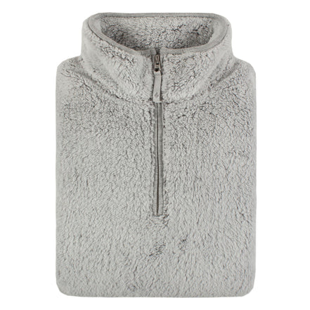 Ladies Thermal Soft Teddy Bear Fleece 1/4 Zip Hoodie Top for Winter