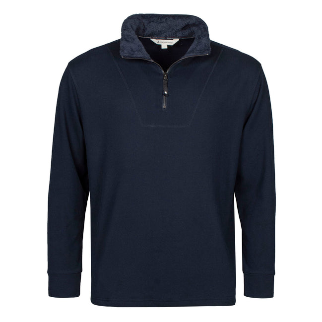 Mens Thermal Soft 1/4 Zip Top Fleece with High Collar