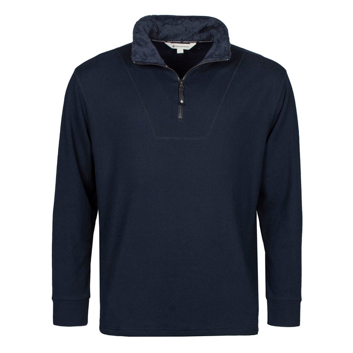 Mens Thermal Soft 1/4 Zip Top Fleece with High Collar