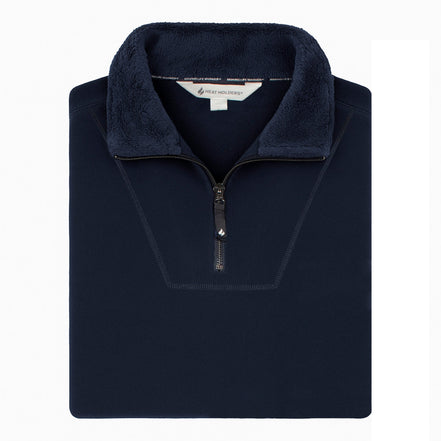 Mens Thermal Soft 1/4 Zip Top Fleece with High Collar