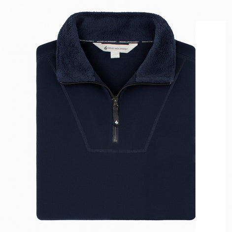 Mens Thermal Soft 1/4 Zip Top Fleece with High Collar