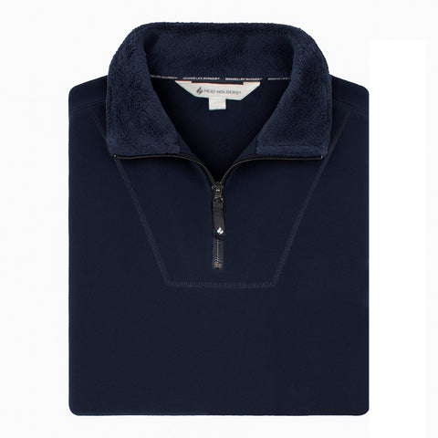 Mens Thermal Soft 1/4 Zip Top Fleece with High Collar