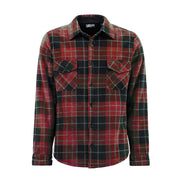 Mens Quilted Plaid Pattern Thermal Long Sleeve Winter Jacket