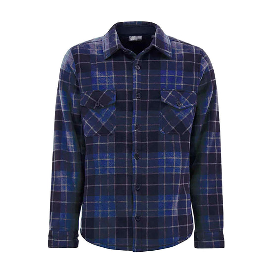 Mens Quilted Plaid Pattern Thermal Long Sleeve Winter Jacket