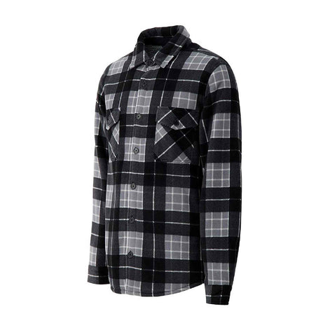 Mens Quilted Plaid Pattern Thermal Long Sleeve Winter Jacket