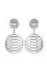 Silver Tone Snake Print Earrings