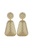 Gold Tone Textured Statement Earrings
