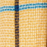 Louche Aoife Fluffy Warm Handle Woven Check Scarf With Tassels - Mustard