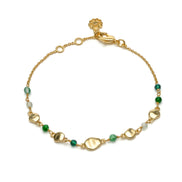 Sofia Nugget Bracelet  Green Hydro, Green Jade, Prehnite & Green Aventurine