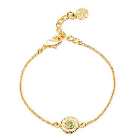 Luna Gemstone Bracelet Peridot
