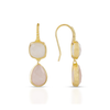 Charis Double Gemstone Earrings Moonstone & Rose Quartz