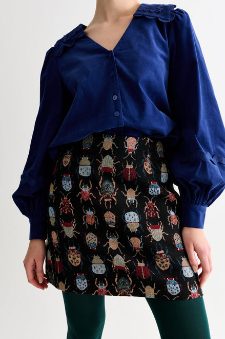 Aubin Beetlejuice Jacquard A-Line Mini Skirt