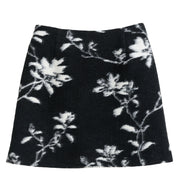 Aubin Power Bloom A-Line Mini Skirt - Black & White