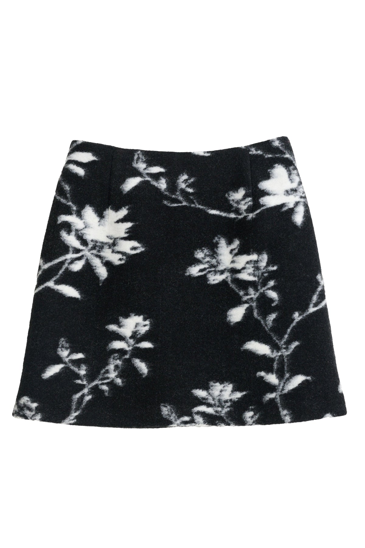 Aubin Power Bloom A-Line Mini Skirt - Black & White