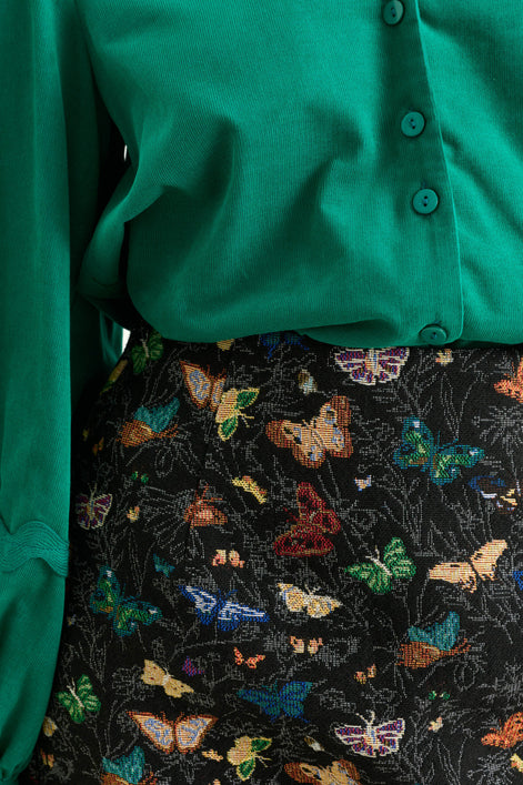 Aubin Butterfly Ball Jacquard Mini A-Line Skirt - Multicoloured