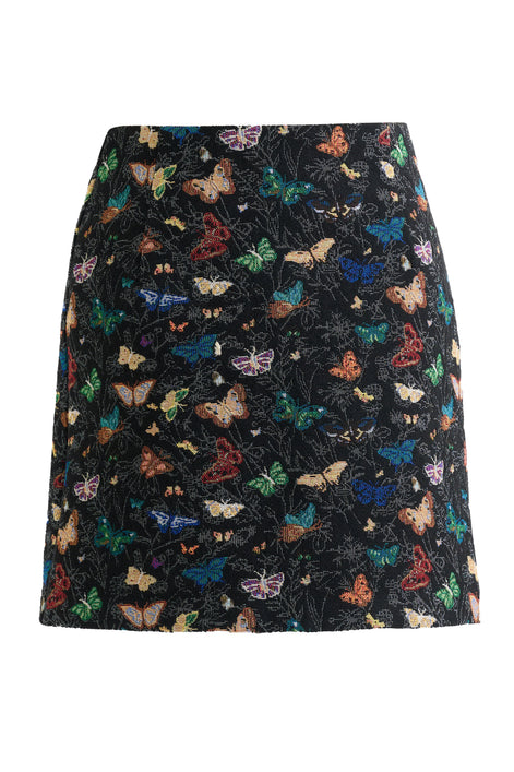 Aubin Butterfly Ball Jacquard Mini A-Line Skirt - Multicoloured