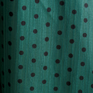 Aditi Spot Tie Neck Blouse - Forest Green