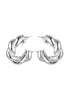 Silver Tone Twisted Earrings