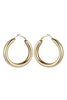 Gold Tone Chunky Hoop Earrings