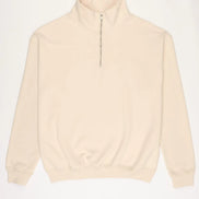 Beige 1/4 Zip Fleece Tracksuit