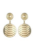 Gold Tone Snake Print Earrings