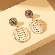 Gold Tone Snake Print Earrings