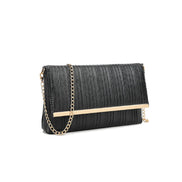 Black Pleated Clutch Bag