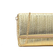 Gold Pleated Clutch Bag