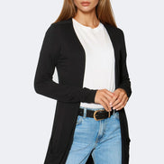 Black Boyfriend Cardigan with Pockets