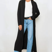 Black Jersey Longline Cardigan
