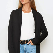 Black Jersey Longline Cardigan