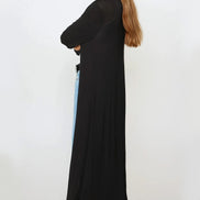 Black Jersey Longline Cardigan