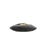 Black Oval Shoulder Bag