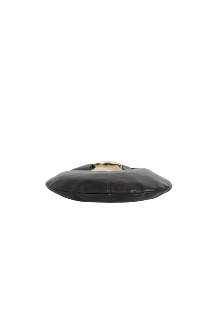 Black Oval Shoulder Bag