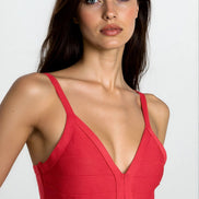 Red Bandage Bodycon Mini Dress