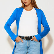 Royal Blue Boyfriend Cardigan with Pockets