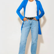 Royal Blue Boyfriend Cardigan with Pockets