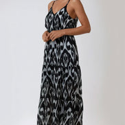 Black Strappy Wrap Maxi Dress