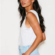 Silver Grey C'est La Vie Cotton Vest Top
