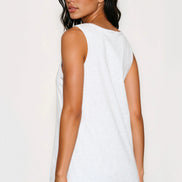 Silver Grey C'est La Vie Cotton Vest Top