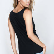 Black C'est La Vie Cotton Vest Top