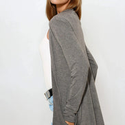 Charcoal Boyfriend Cardigan with Pockets