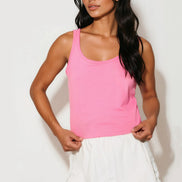 Pink Cotton Vest Top