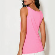 Pink Cotton Vest Top