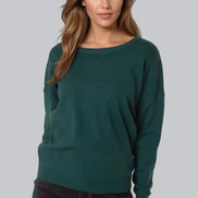 Green Crew Neck Fine Knit Jumper