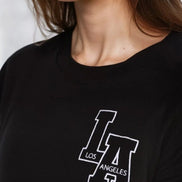 Black Embroidered LA Sweatshirt