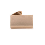 Champagne Evening Clutch Bag with Bow Detail